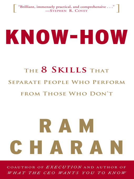 Title details for Know-How by Ram Charan - Wait list
